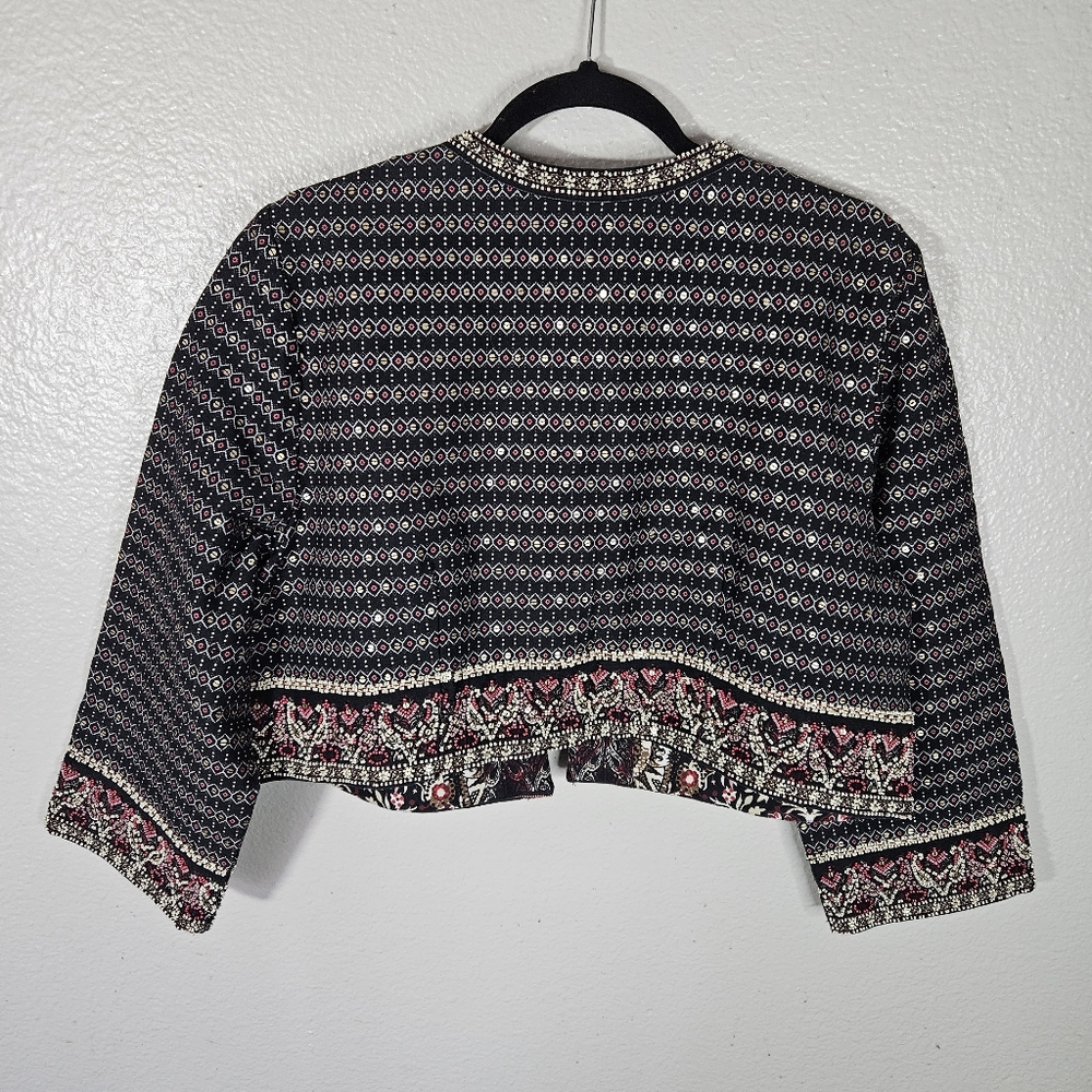 Soft Surroundings Beaded And Sequin Embroidered Jacket Size L - Picture 6 of 12
